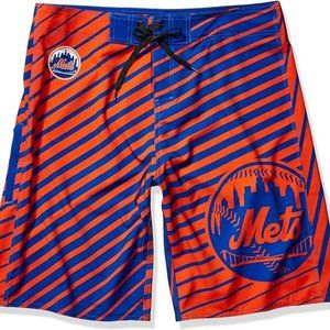 New York Mets Stripes Poly Boardshort new with tags